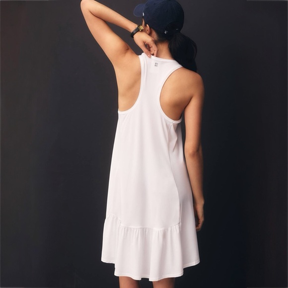 Anthropologie Sweaty Betty Explorer Club Mini Dress White size Large - Picture 2 of 8